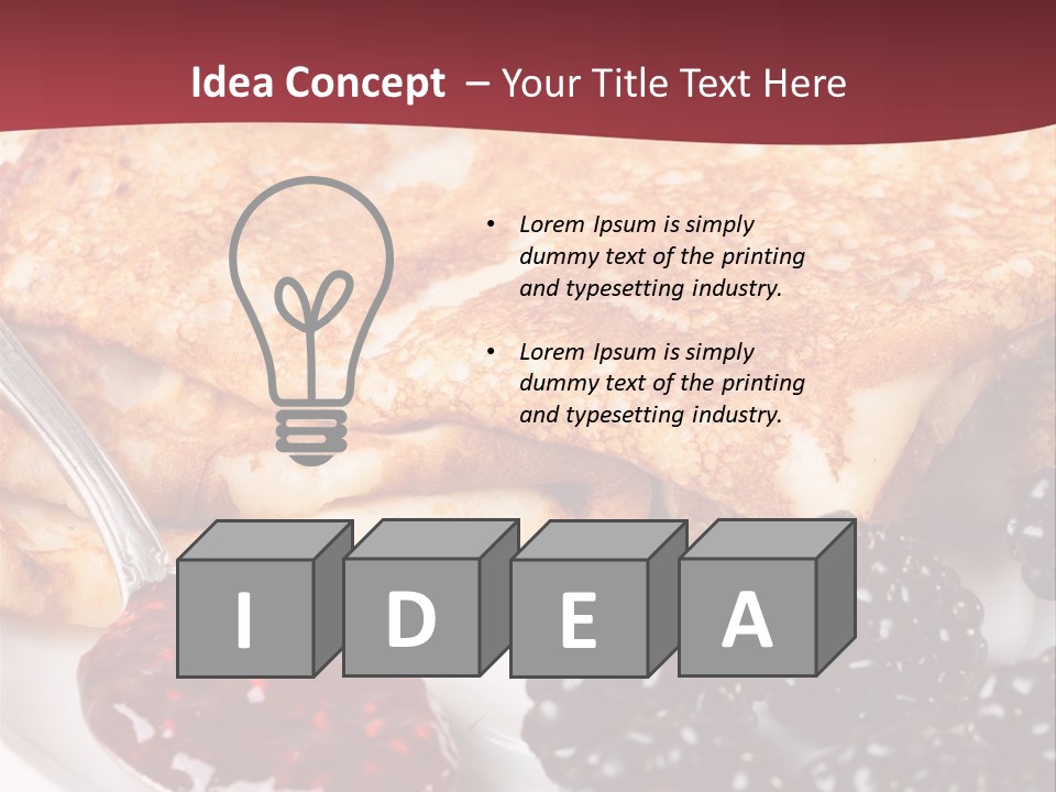 White Flapjack Powder PowerPoint Template