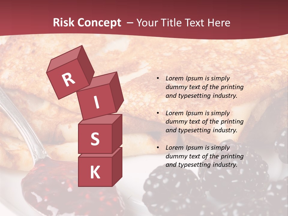 White Flapjack Powder PowerPoint Template