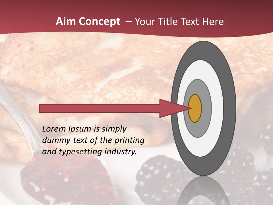 White Flapjack Powder PowerPoint Template