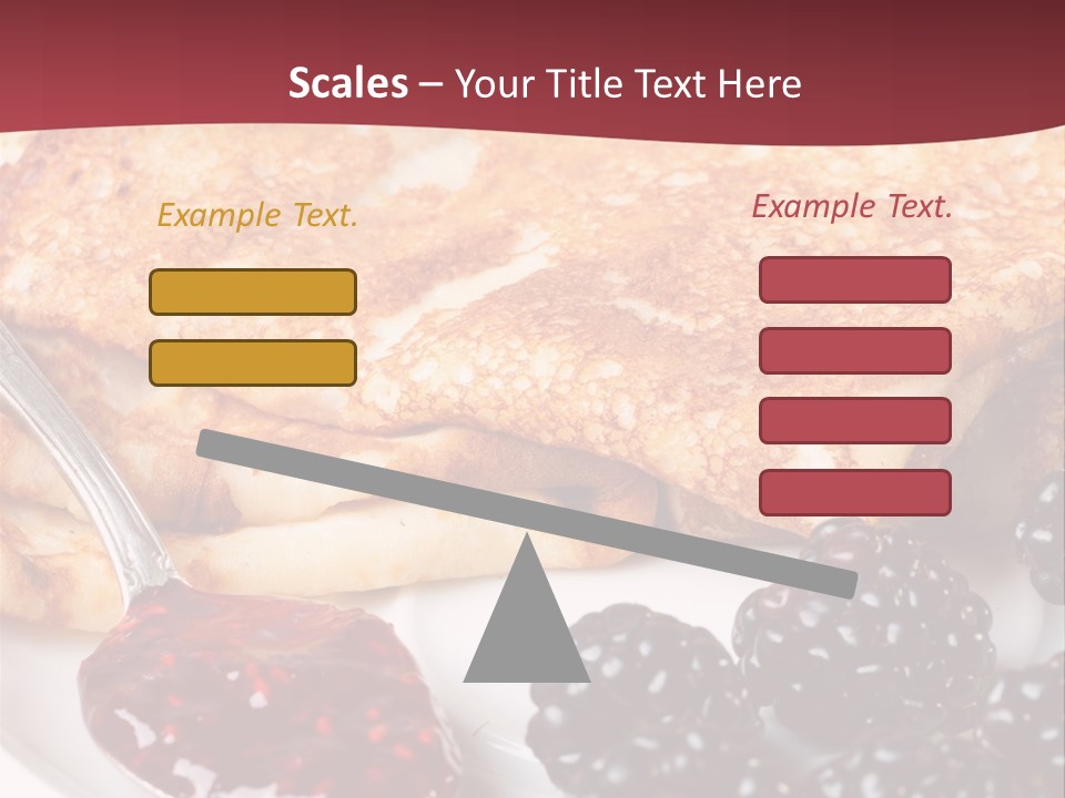 White Flapjack Powder PowerPoint Template