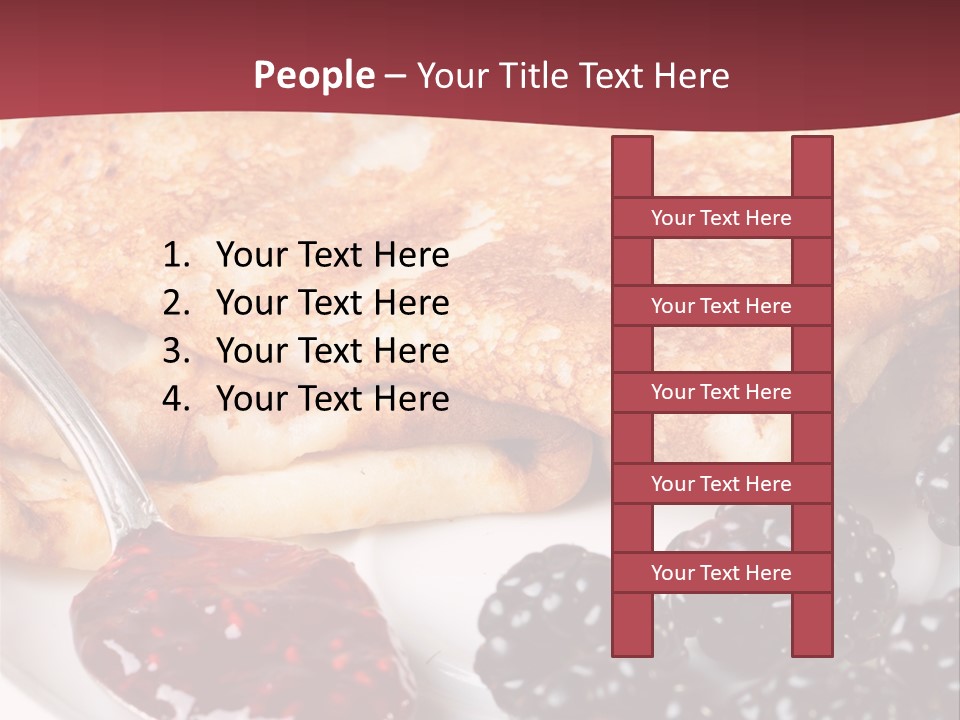 White Flapjack Powder PowerPoint Template