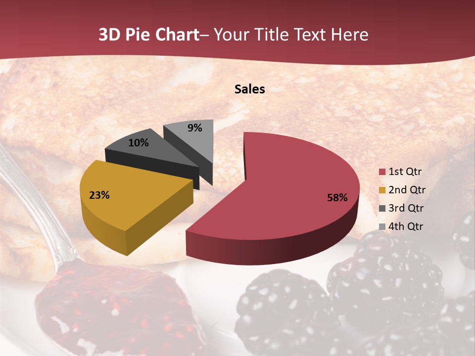 White Flapjack Powder PowerPoint Template