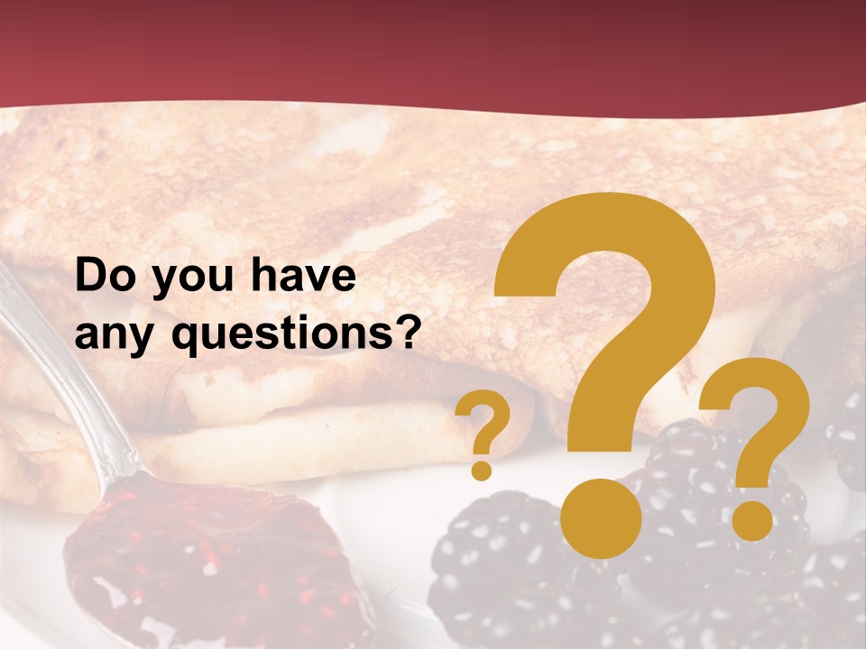 White Flapjack Powder PowerPoint Template