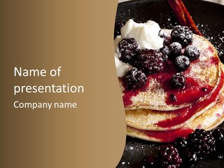 Yoghurt Berry Blackberry PowerPoint Template
