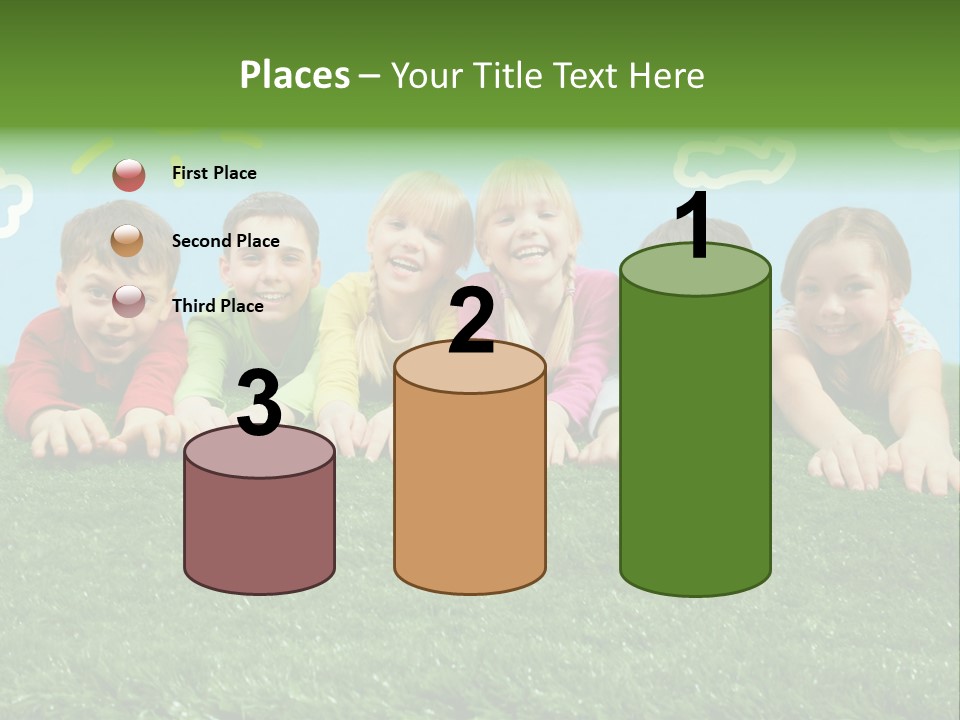 Group Of Happy Children PowerPoint Template