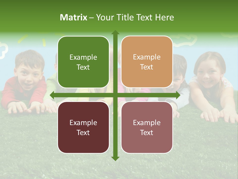 Group Of Happy Children PowerPoint Template