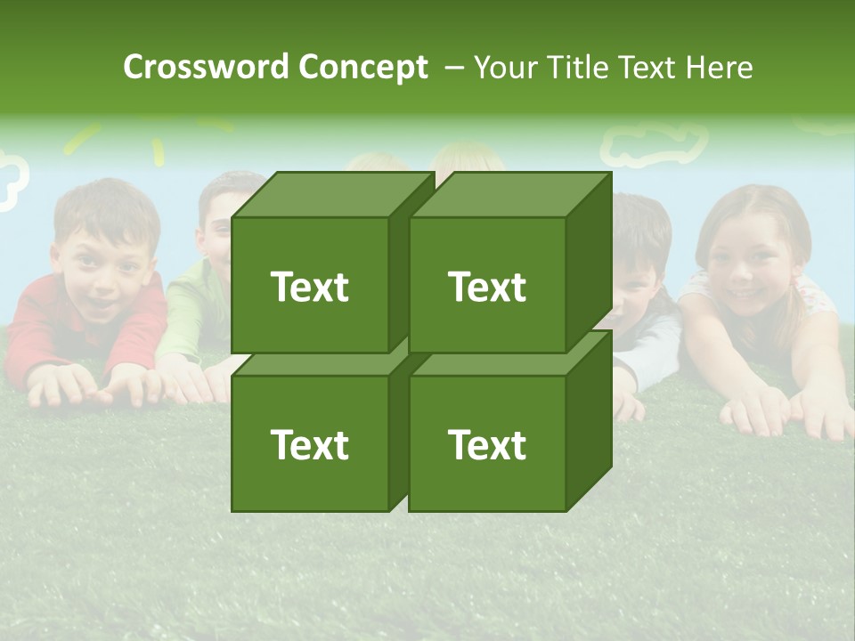 Group Of Happy Children PowerPoint Template