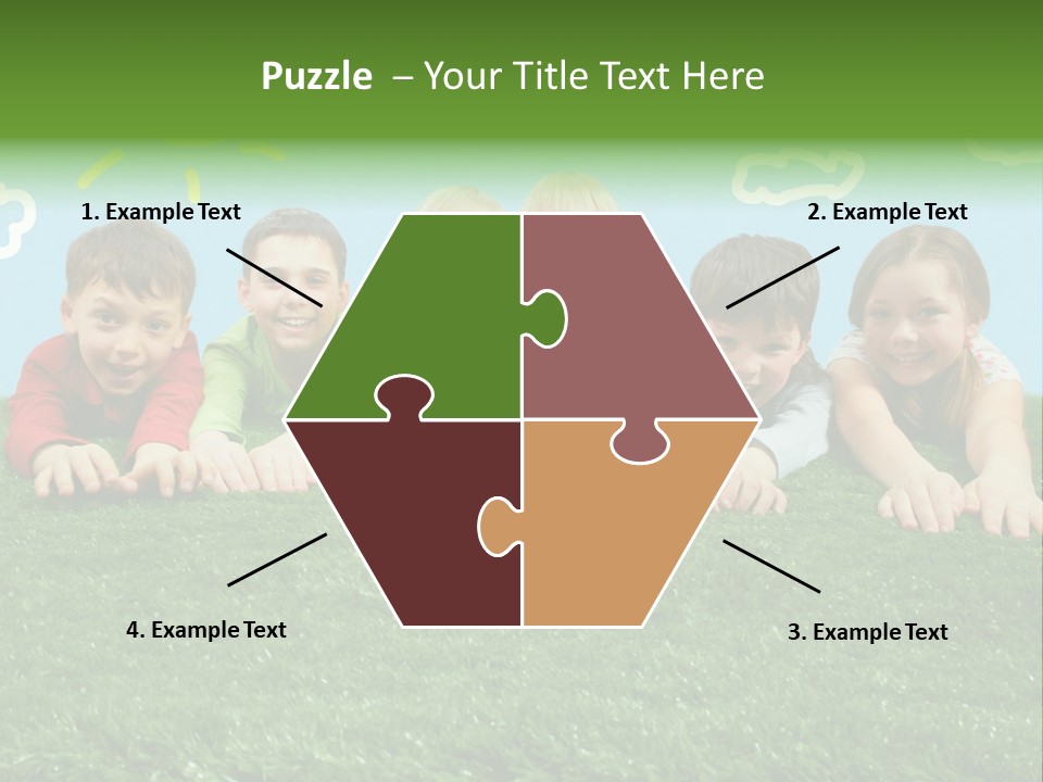 Group Of Happy Children PowerPoint Template