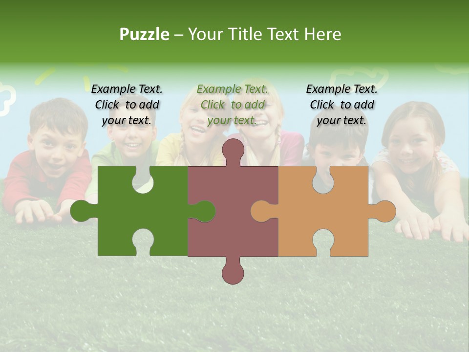 Group Of Happy Children PowerPoint Template