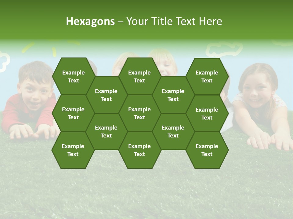 Group Of Happy Children PowerPoint Template