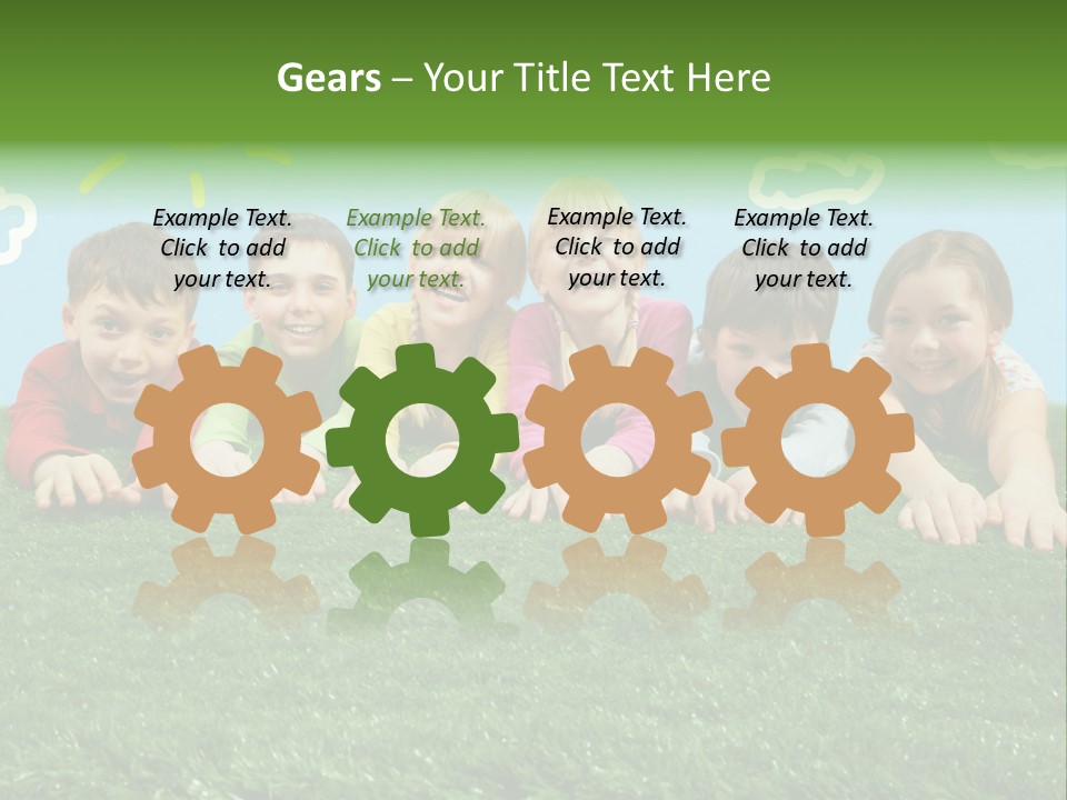 Group Of Happy Children PowerPoint Template