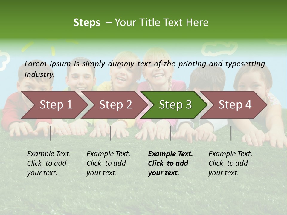 Group Of Happy Children PowerPoint Template
