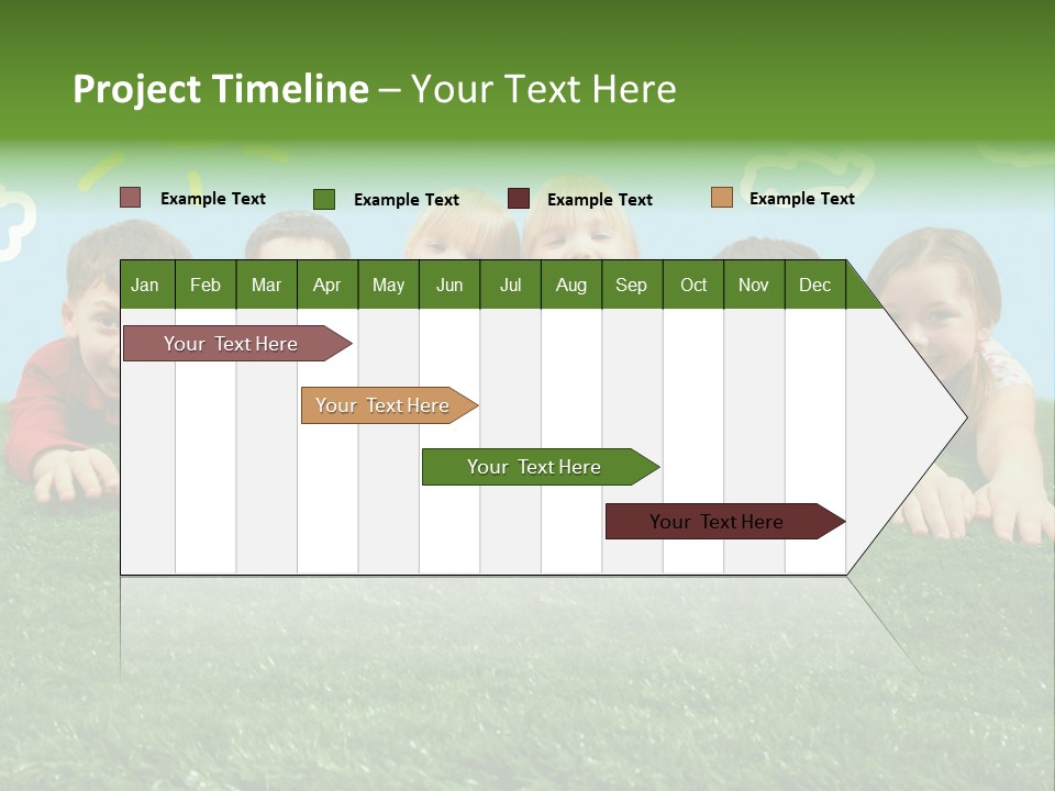 Group Of Happy Children PowerPoint Template
