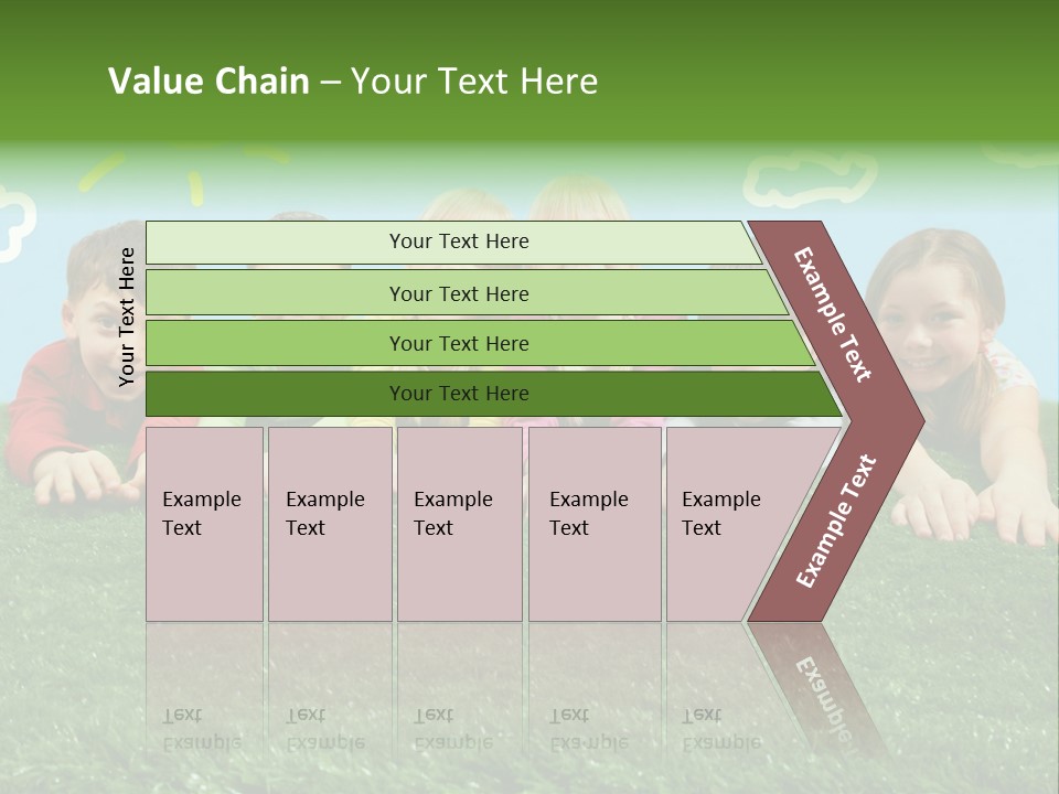 Group Of Happy Children PowerPoint Template