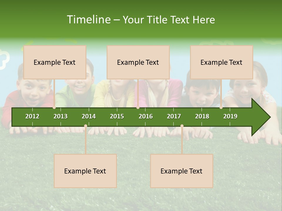 Group Of Happy Children PowerPoint Template