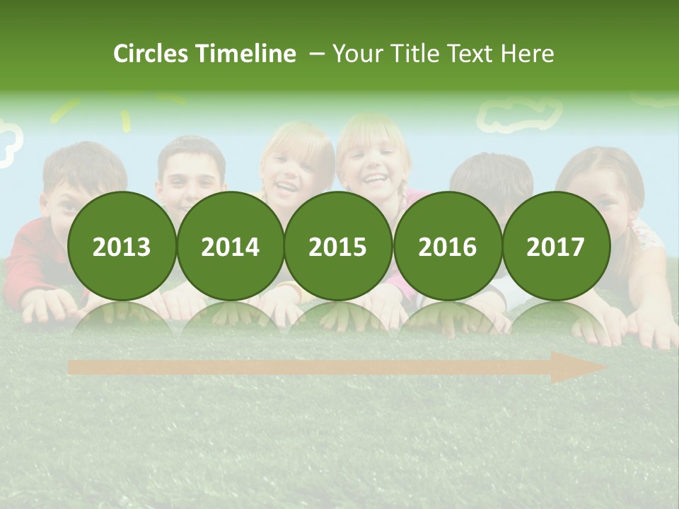 Group Of Happy Children PowerPoint Template