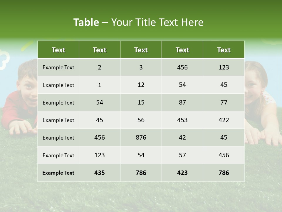 Group Of Happy Children PowerPoint Template