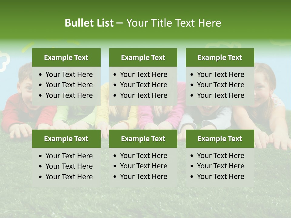 Group Of Happy Children PowerPoint Template