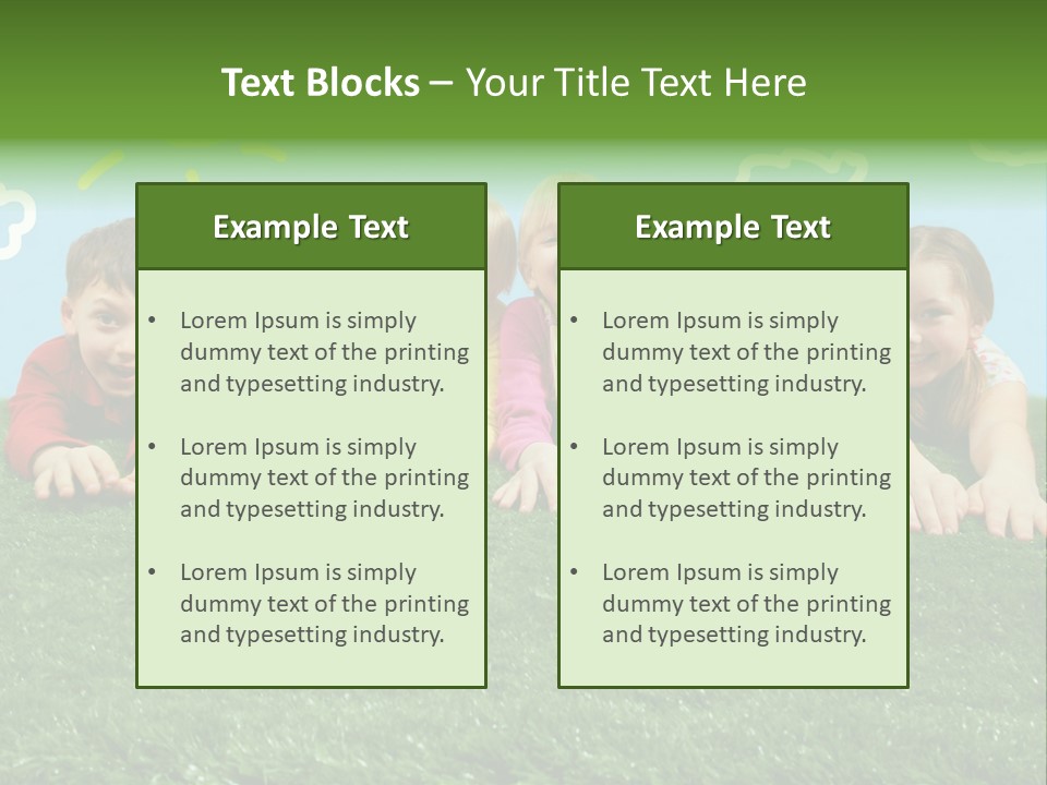 Group Of Happy Children PowerPoint Template