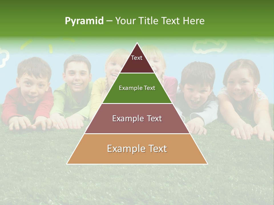 Group Of Happy Children PowerPoint Template