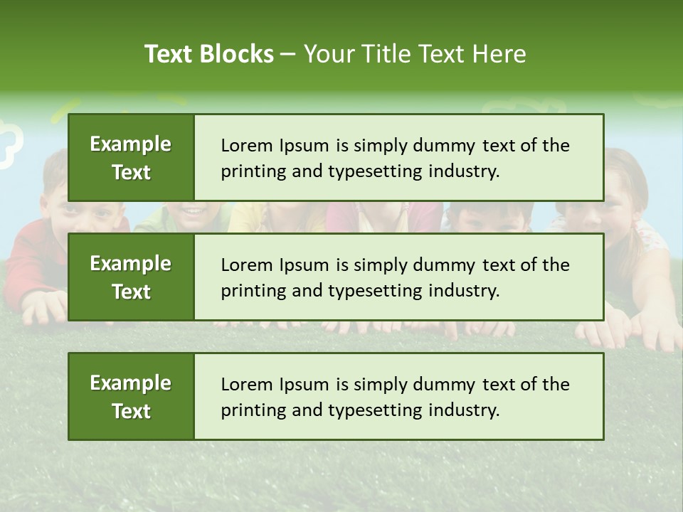 Group Of Happy Children PowerPoint Template