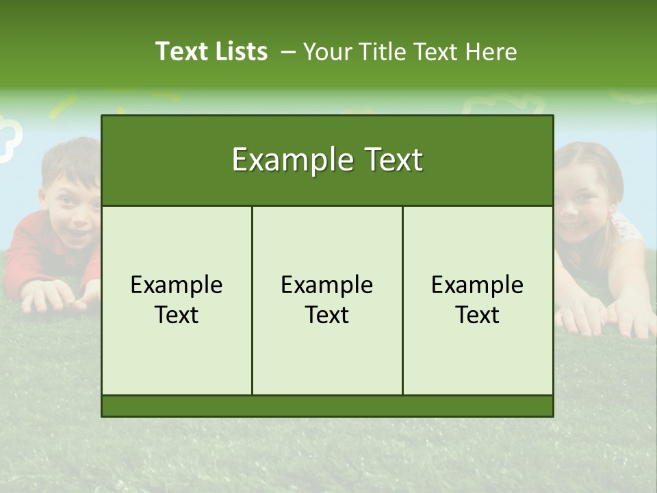 Group Of Happy Children PowerPoint Template
