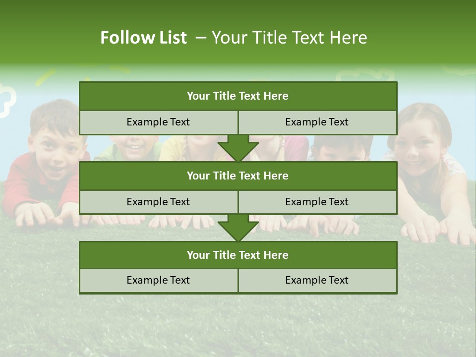 Group Of Happy Children PowerPoint Template