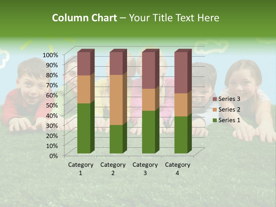 Group Of Happy Children PowerPoint Template