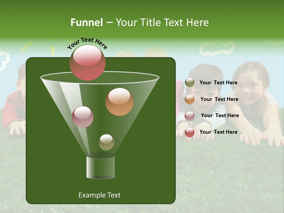 Group Of Happy Children PowerPoint Template