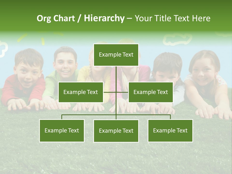 Group Of Happy Children PowerPoint Template