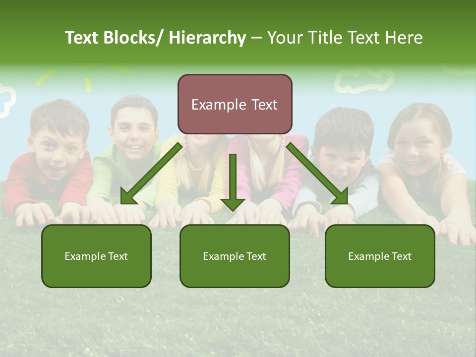 Group Of Happy Children PowerPoint Template