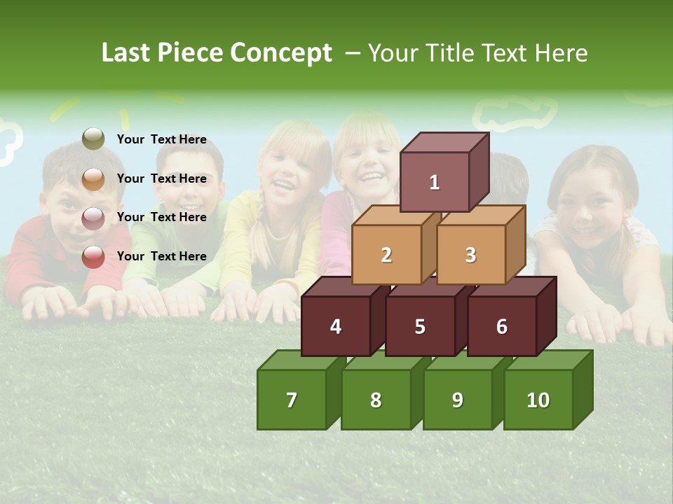 Group Of Happy Children PowerPoint Template