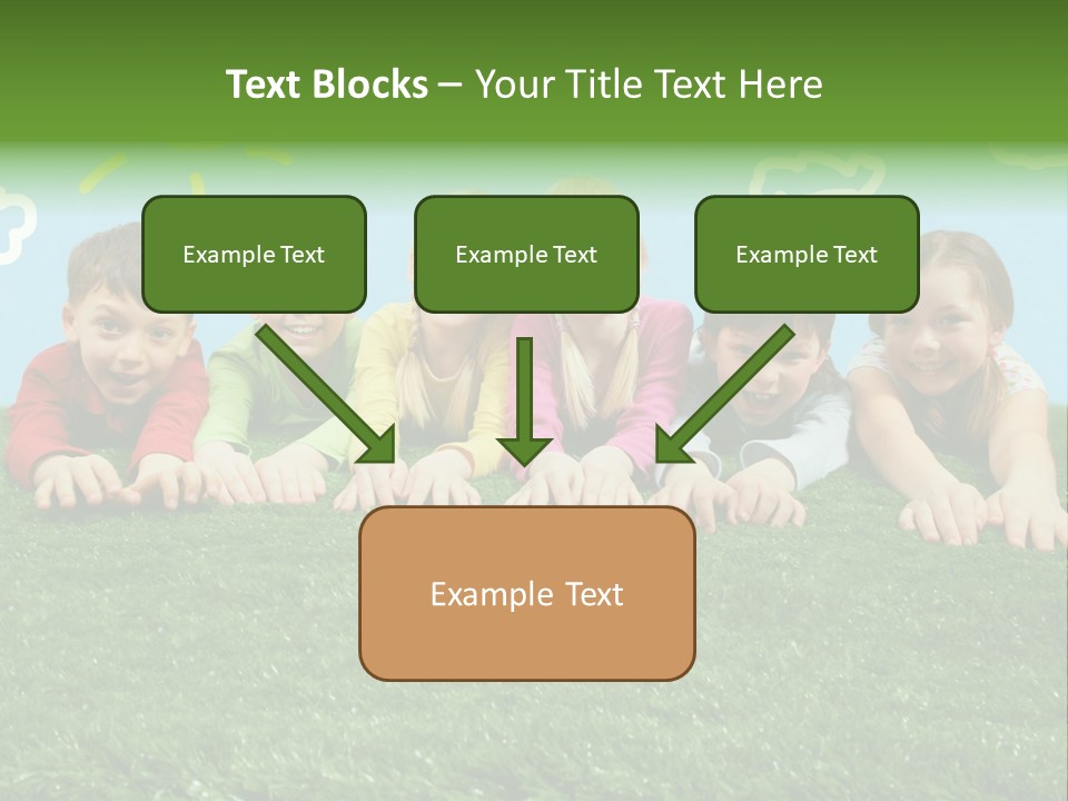 Group Of Happy Children PowerPoint Template