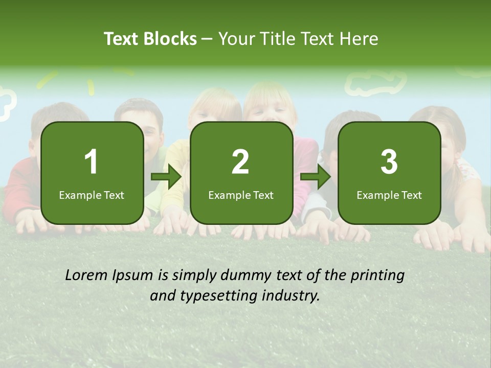 Group Of Happy Children PowerPoint Template
