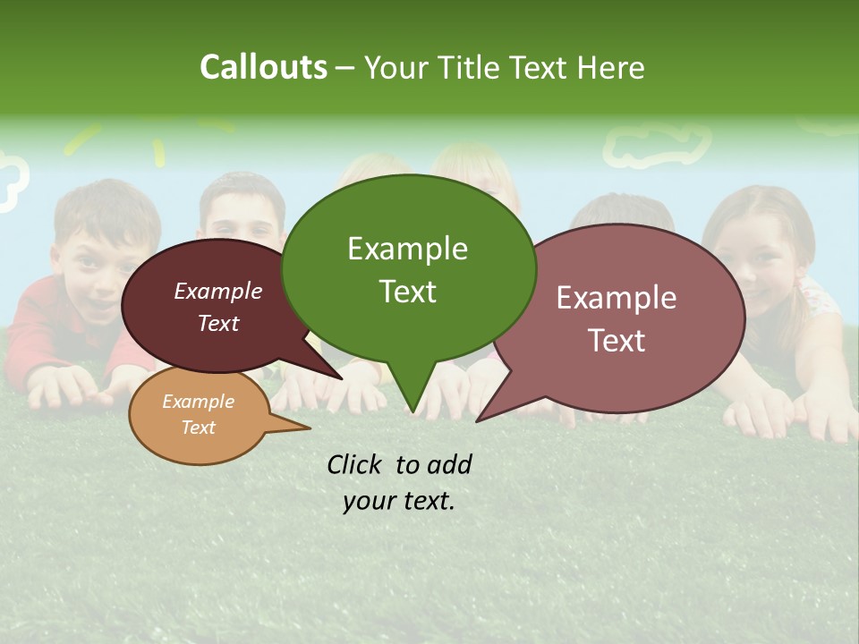 Group Of Happy Children PowerPoint Template