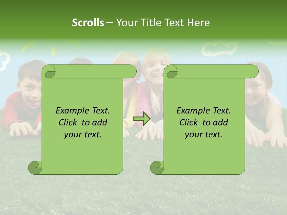 Group Of Happy Children PowerPoint Template