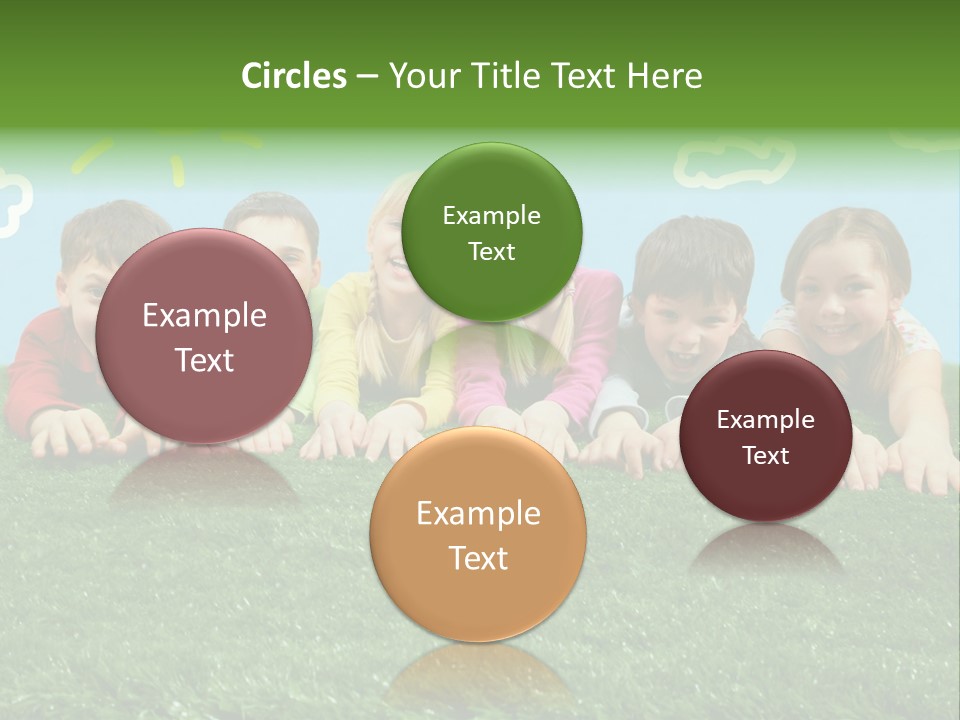 Group Of Happy Children PowerPoint Template