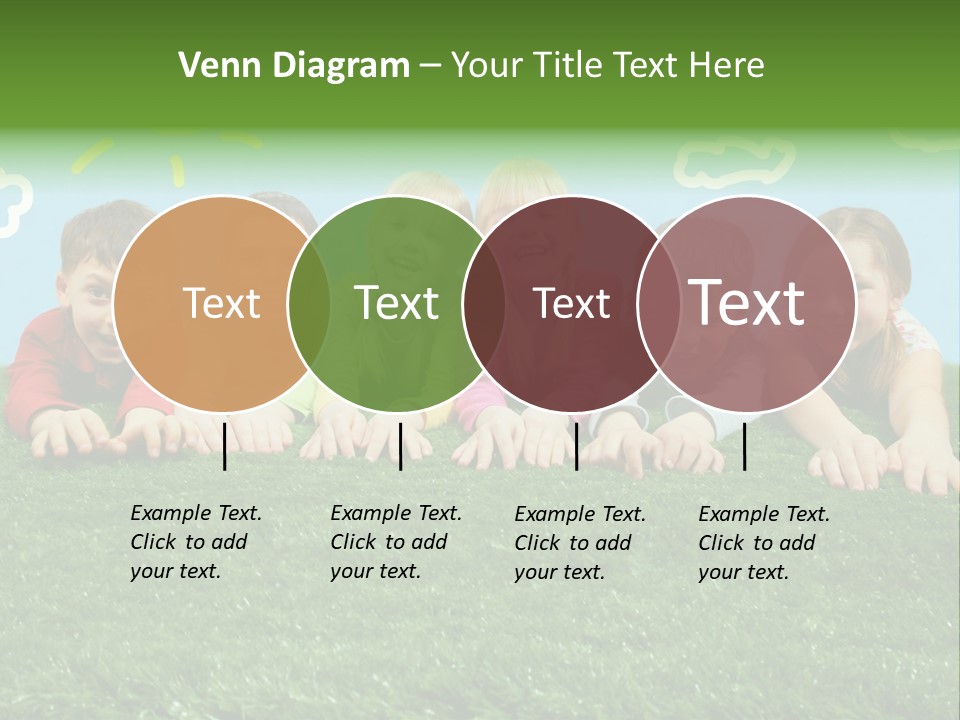 Group Of Happy Children PowerPoint Template