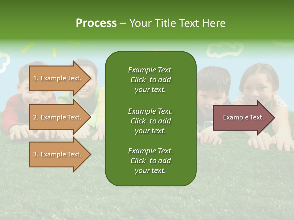 Group Of Happy Children PowerPoint Template