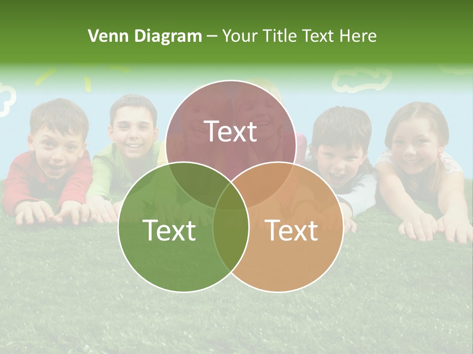 Group Of Happy Children PowerPoint Template
