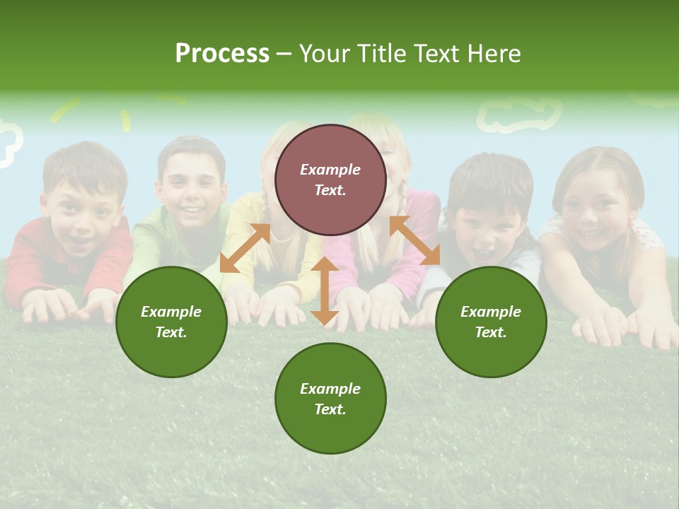 Group Of Happy Children PowerPoint Template