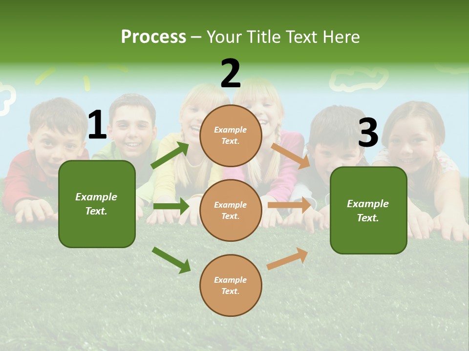 Group Of Happy Children PowerPoint Template