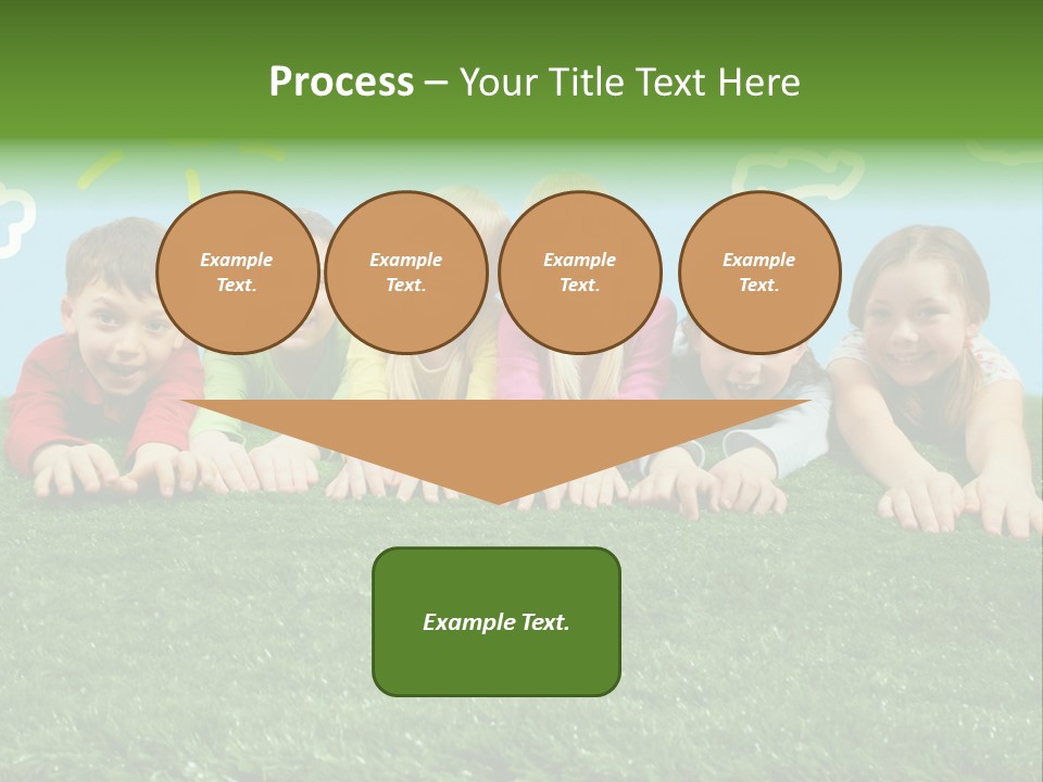 Group Of Happy Children PowerPoint Template