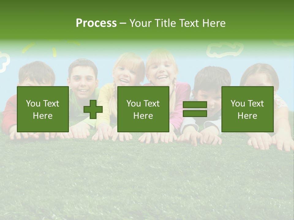 Group Of Happy Children PowerPoint Template