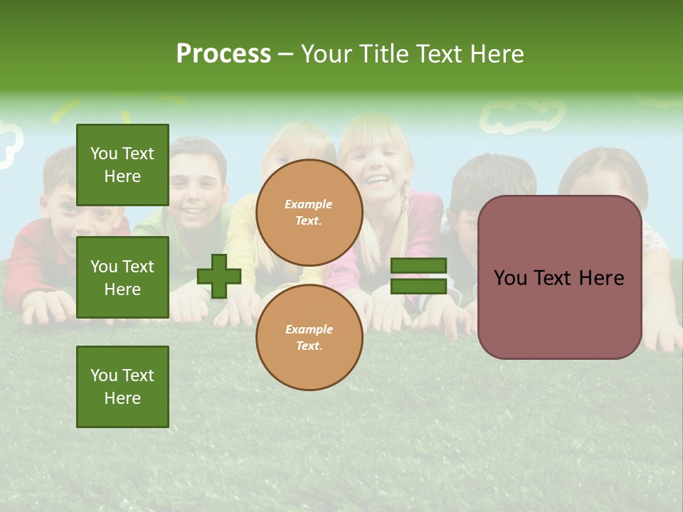 Group Of Happy Children PowerPoint Template