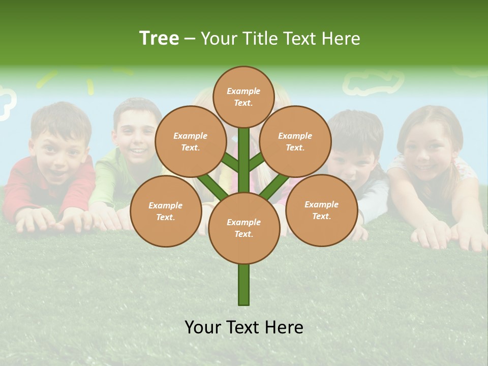 Group Of Happy Children PowerPoint Template
