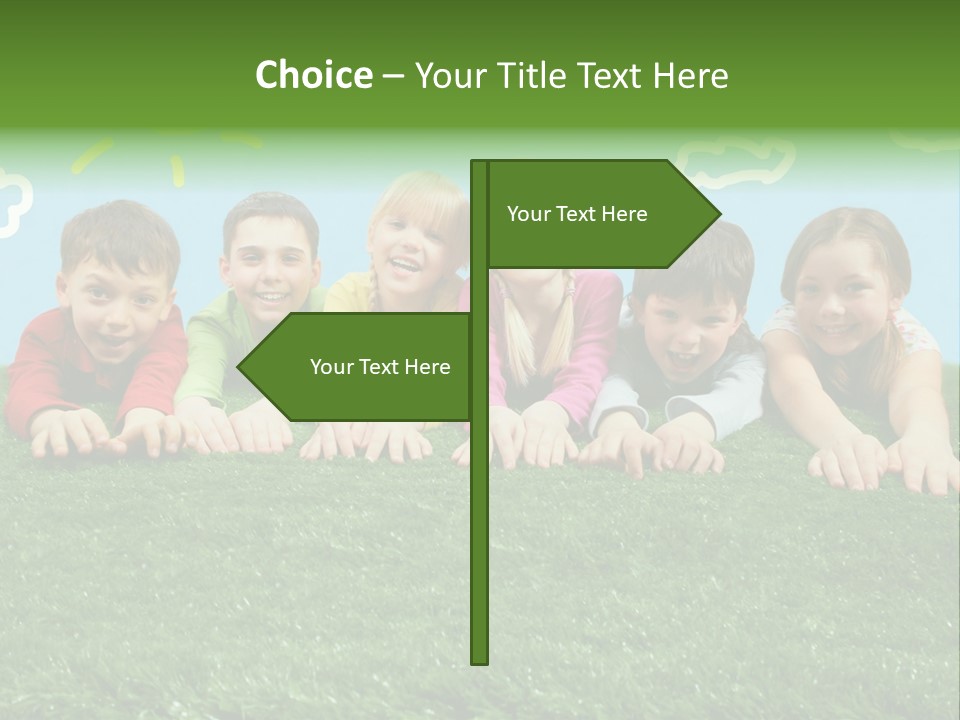 Group Of Happy Children PowerPoint Template