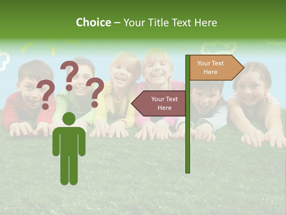 Group Of Happy Children PowerPoint Template