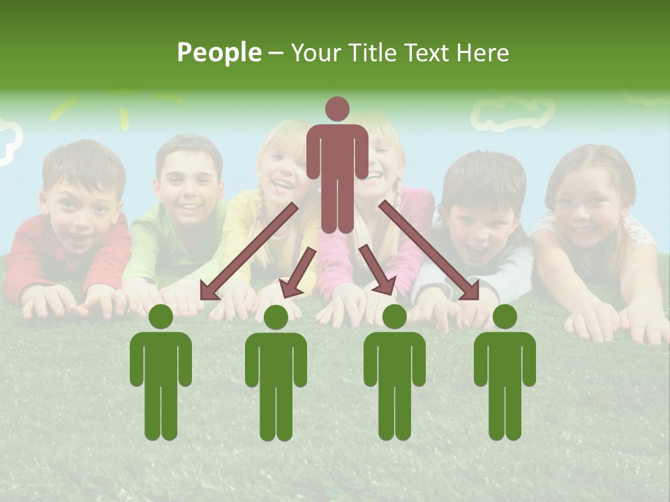 Group Of Happy Children PowerPoint Template