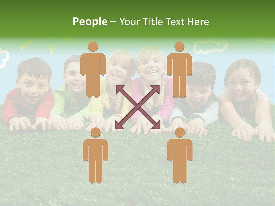 Group Of Happy Children PowerPoint Template